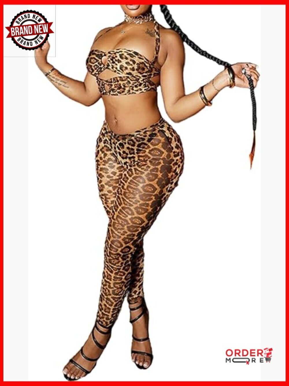 Sleeveless Halter Tube Top & Bodycon Pants Set Y2K Clubwear Sexy 2 Piece